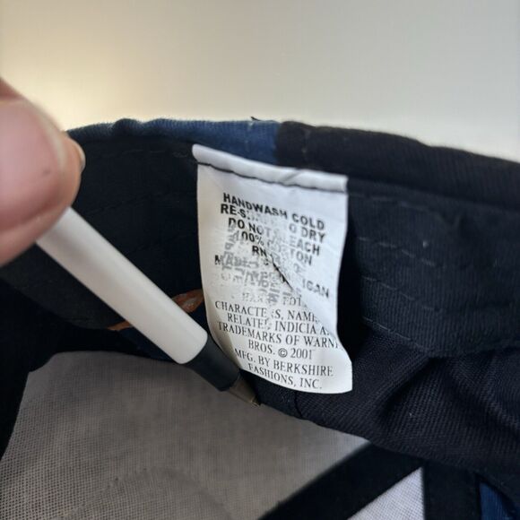 VTG 2001 Harry Potter Hogwarts Crest Hat Black Adjustable Strapback Baseball Cap - Picture 10 of 12